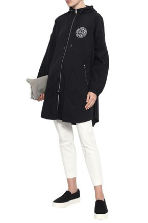 dkny shell hooded raincoat