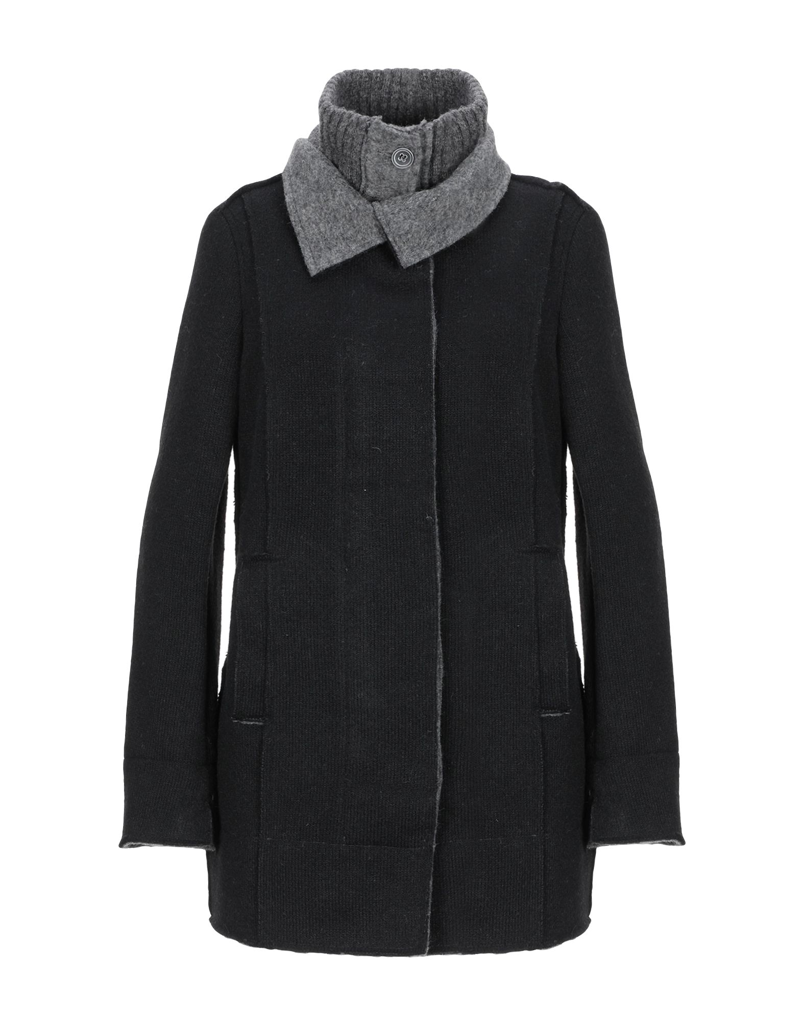 Легкое пальто  - Серый,Черный цвет