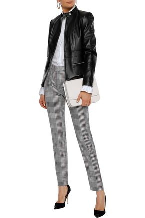 ELIE TAHARI ELIE TAHARI WOMAN DEEPA LEATHER JACKET BLACK,3074457345621092984