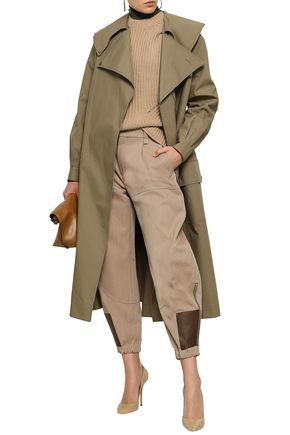 Click to view more detailed imagery on our partner's website Joseph Woman Damon Oversized Cotton-Garbardine Trench Coat Sage Green