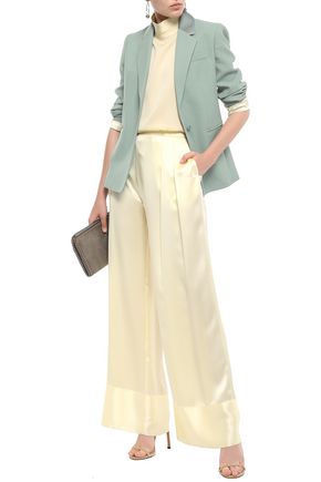 Click to view more detailed imagery on our partner's website Joseph Woman Wool-Piqué Blazer Grey Green