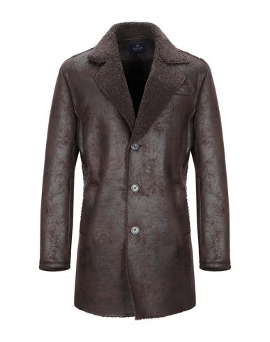 Man Coat Dark brown Size L Polyester