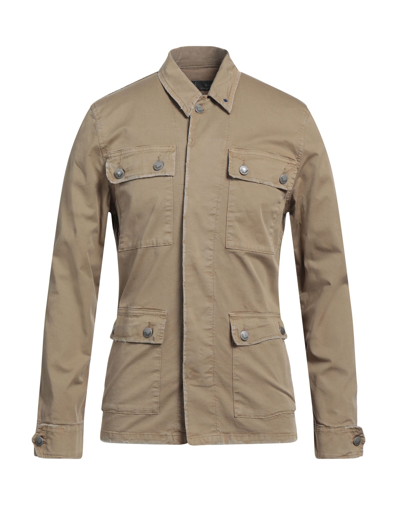 Grey Daniele Alessandrini Jackets In Khaki
