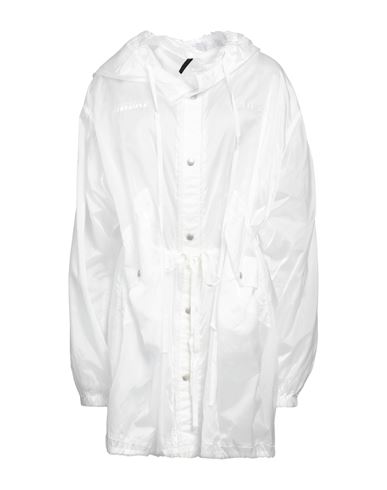 Ben Taverniti Unravel Project Woman Overcoat & Trench Coat White Size 8 Polyamide, Viscose, Polyurethane, Polyester