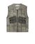41906130qo - COATS & JACKETS STONE ISLAND LEATHER VEST 00195 GARMENT DYED LEATHER/DYNEEMA® REVERSIBLE DETACHABLE LINING STONE ISLAND