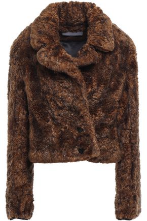 PACO RABANNE Double-breasted faux fur coat