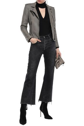 iro grey leather jacket