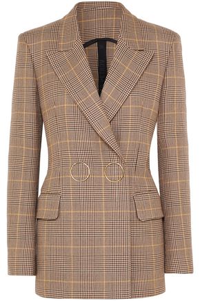 PETAR PETROV Double-breasted checked wool blazer