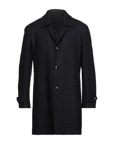 L. b.m. 1911 Man Coat Midnight blue Size 46 Wool, Polyester, Polyamide, Viscose