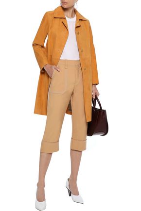 Click to view more detailed imagery on our partner's website Theory Woman Suede Coat Saffron
