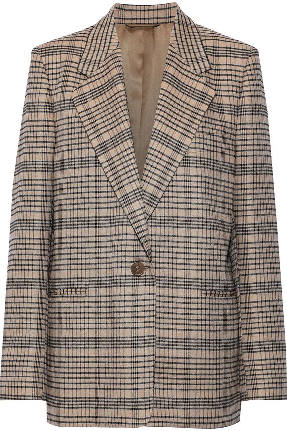 Checked wool-blend flannel blazer | ACNE STUDIOS | Sale up to 70% off ...