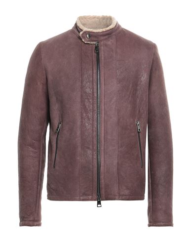 Dacute Man Jacket Cocoa Size 40 Shearling In Brown