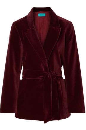 M.I.H JEANS Belted velvet blazer