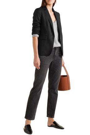 Rag & Bone Lexington Snap-front Wool Blazer In Black