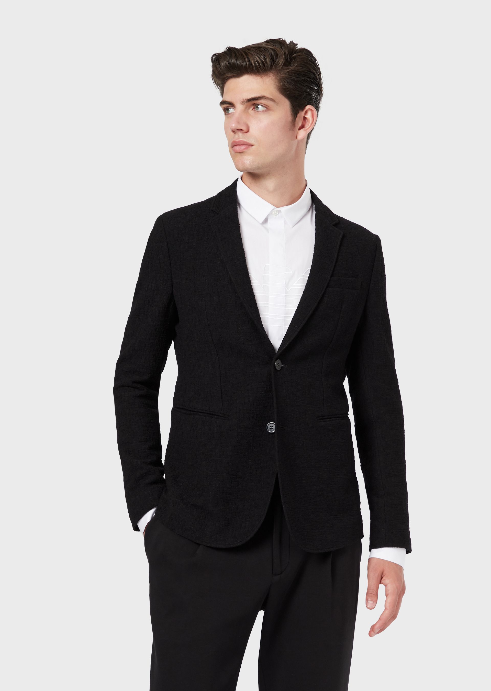 Emporio Armani Casual Jackets - Item 41914014 In Black | ModeSens