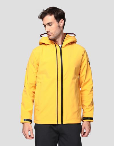 Мужская куртка из ткани SOFTSHELL с капюшоном