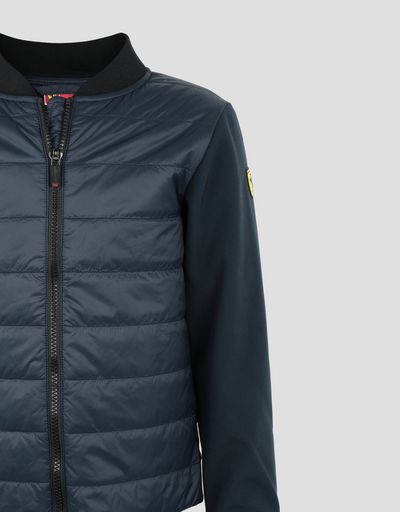 Scuderia Ferrari Online Store - Padded jacket for boys and girls with SOFTSHELL sleeves and back - Bombers & Track Jackets