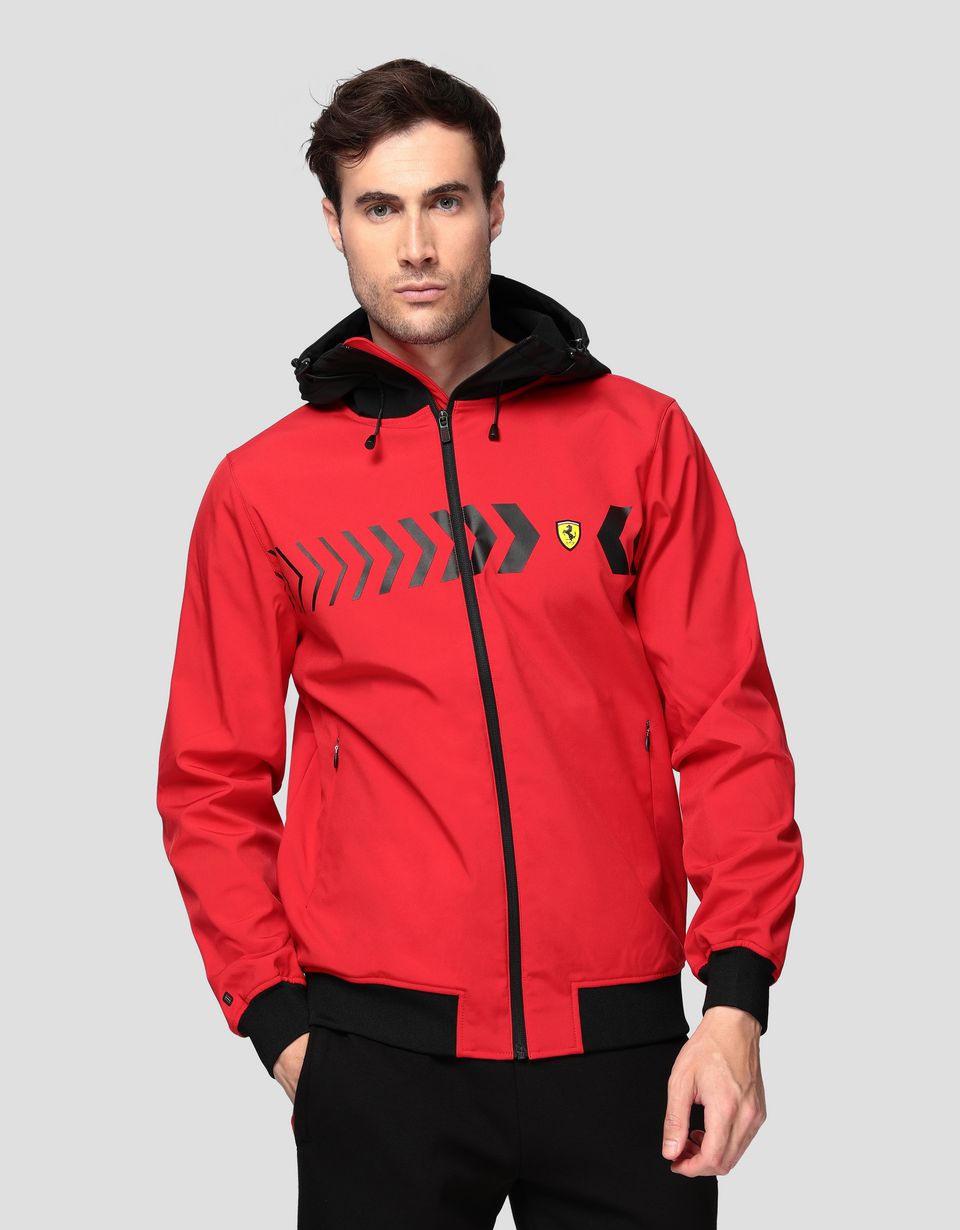 Ferrari Men's hooded jacket in SOFTSHELL Man | Scuderia Ferrari ...