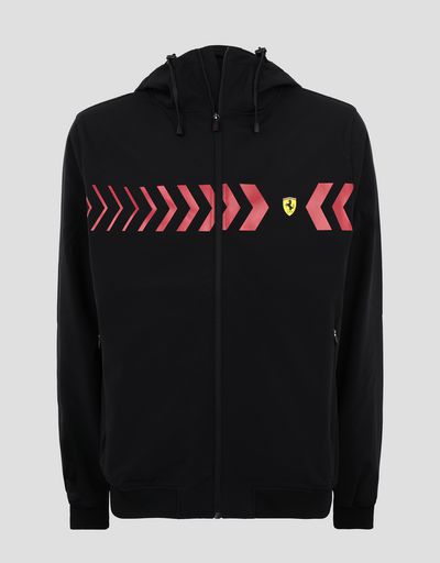 Scuderia Ferrari Online Store - SOFTSHELL men's jacket with hood - Bombers & Track Jackets