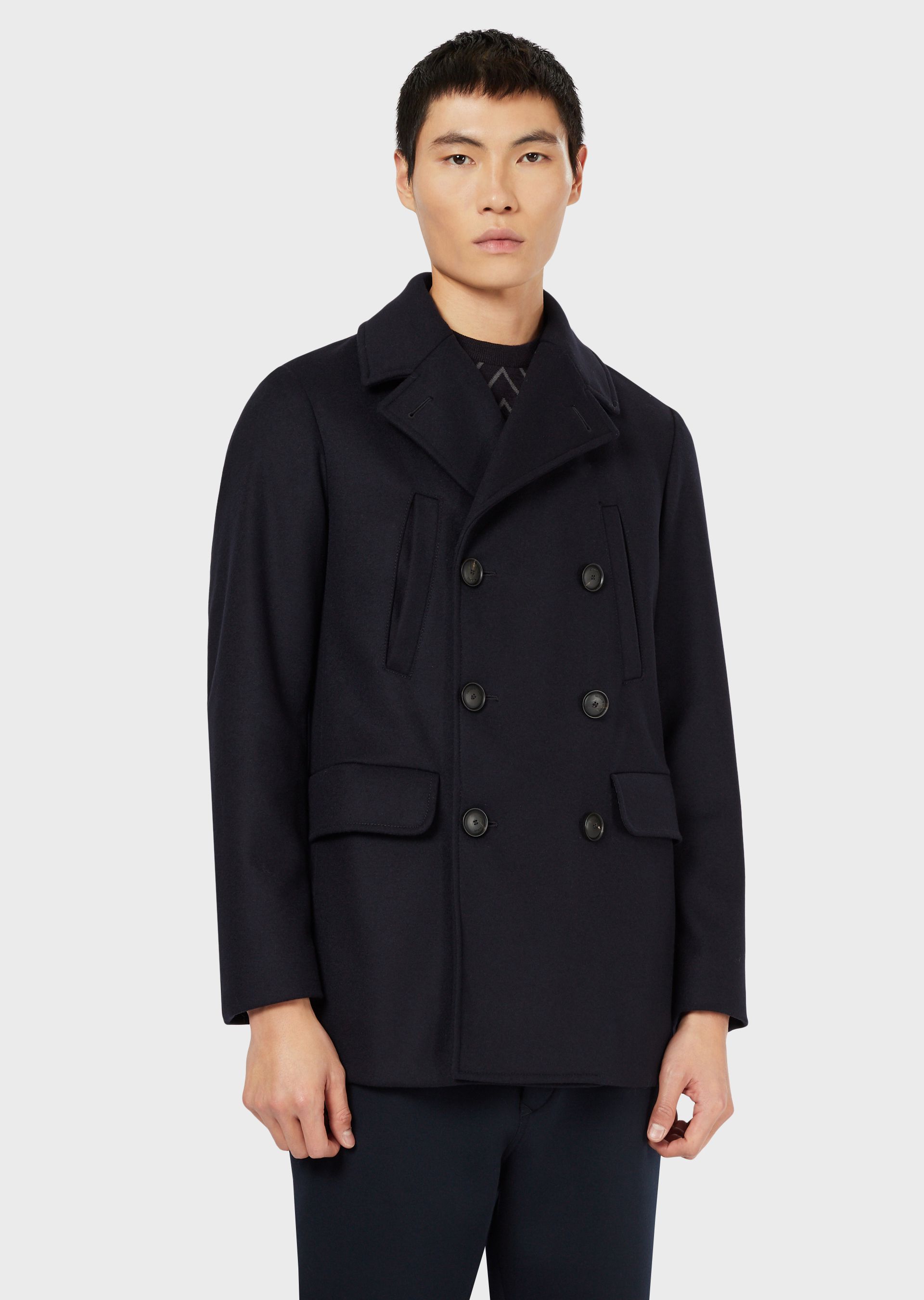 Emporio Armani Caban Coats - Item 41915520 In Black | ModeSens