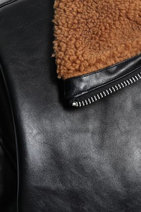 maje leather bomber jacket