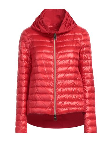 Herno Woman Down Jacket Red Size 6 Polyamide