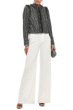 Click to view more detailed imagery on our partner's website Giambattista Valli Woman Embellished Tweed Jacket Black