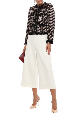 Click to view more detailed imagery on our partner's website Giambattista Valli Woman Sequined Wool And Cotton-Blend Tweed Jacket Black