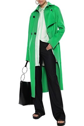 Jil Sander Double-breasted Cashmere-felt Coat In Bright Green