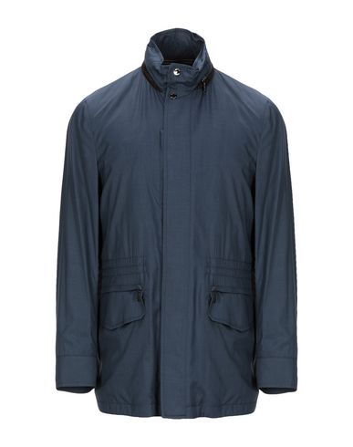 Moorer Man Overcoat & Trench Coat Midnight Blue Size 46 Virgin Wool, Silk In Blue