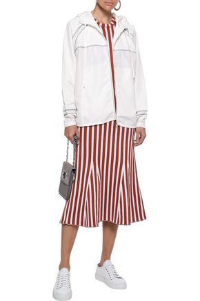 Click to view more detailed imagery on our partner's website Ganni Comstock Shell Hooded Track Jacket In White