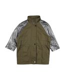 LE VOLIRE Mdchen 3-8 jahre Lange Jacke Farbe Militrgrn Gre 6