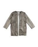 LE VOLIRE Mdchen 3-8 jahre Lange Jacke Farbe Gold Gre 6