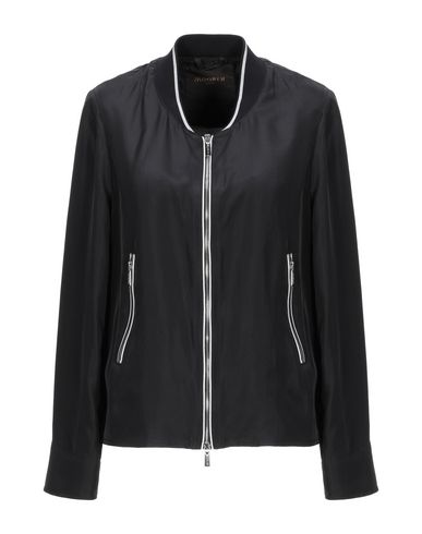 Moorer Woman Jacket Black Size 10 Silk, Cotton, Elastane In Black