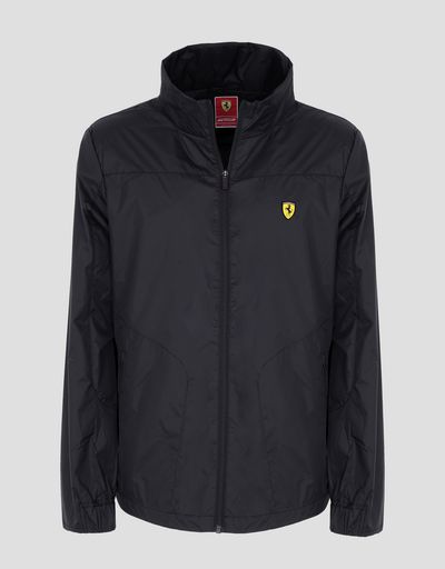 Scuderia Ferrari Online Store - Foldable men's jacket in water resistant fabric - Raincoats