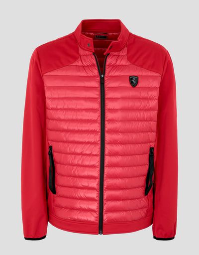 Scuderia Ferrari Online Store - Men’s softshell bomber with real down - Down Jackets