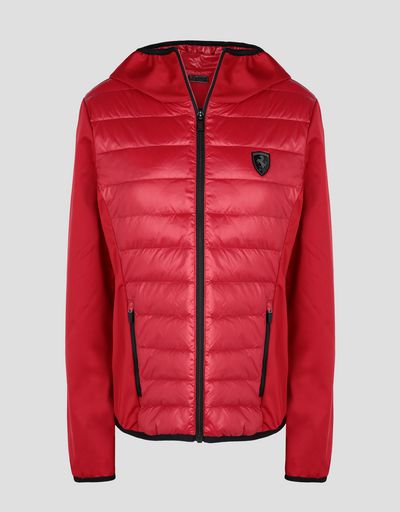 Scuderia Ferrari Online Store - Women's jacket in Softshell with real down filling - Down Jackets