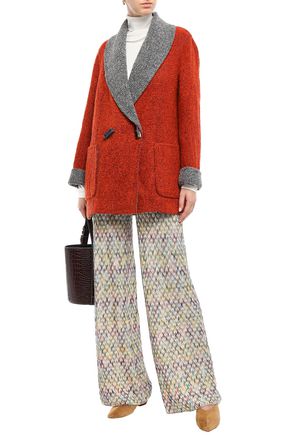 Missoni Reversible Double-breasted Wool-blend Bouclé-knit Jacket In Brick