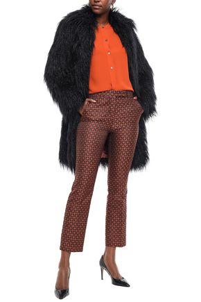 ETRO ETRO WOMAN FAUX FUR COAT BLACK,3074457345621338209