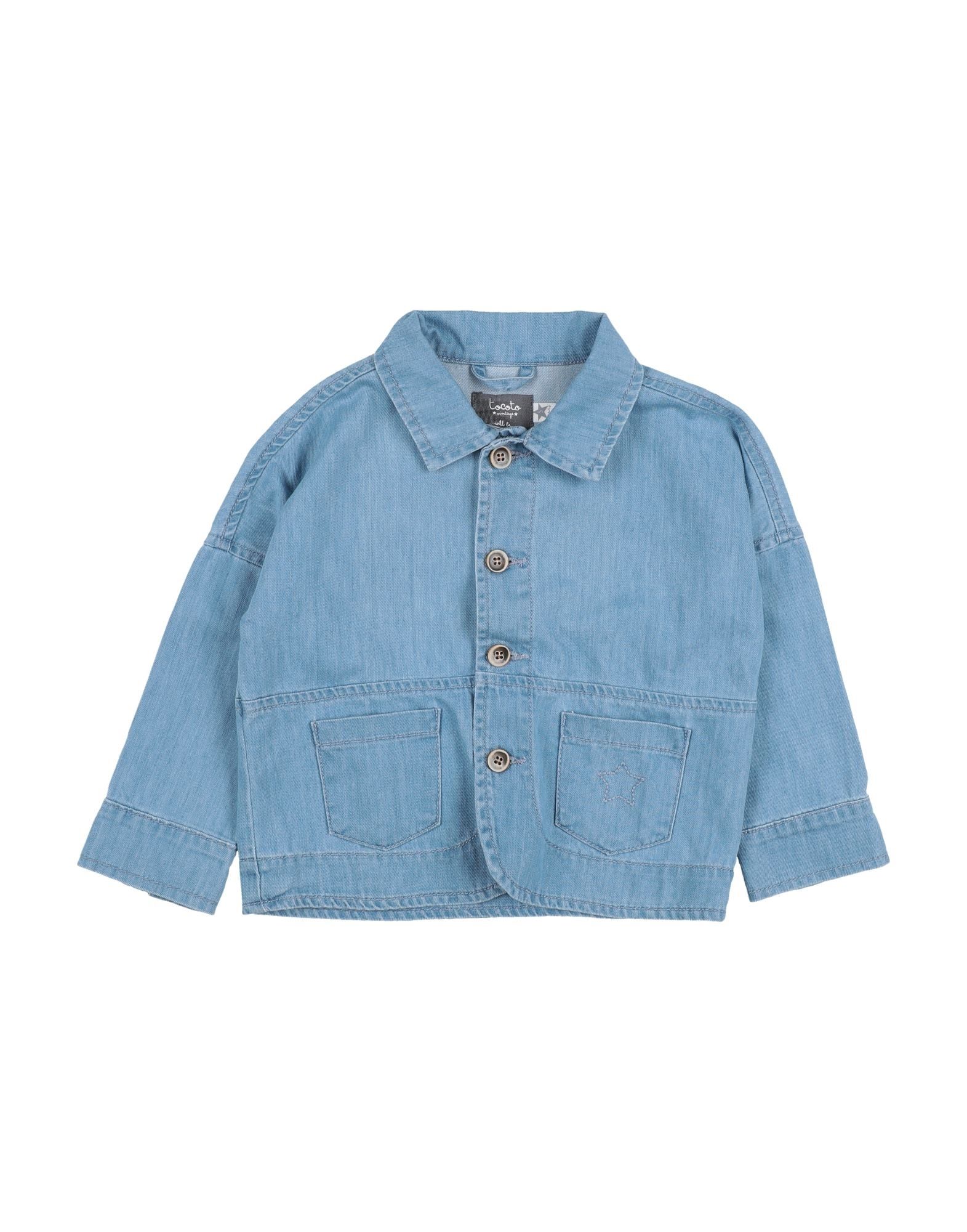 Tocoto Vintage Kids' Denim Outerwear In Blue