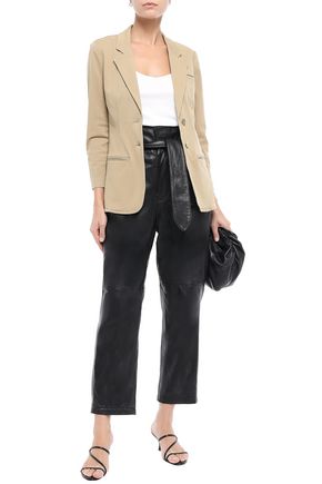 CURRENT ELLIOTT CURRENT/ELLIOTT WOMAN COTTON-BLEND GABARDINE BLAZER BLACK,3074457345621369323