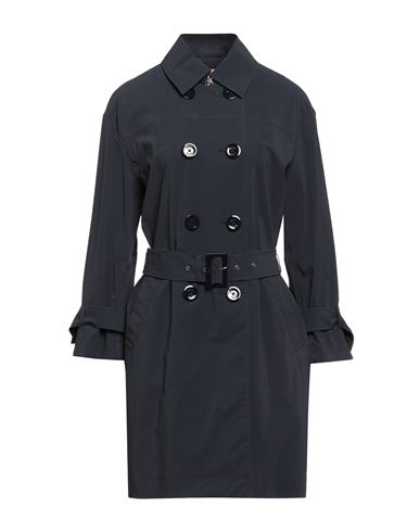 Herno Woman Overcoat & Trench Coat Navy Size 12 Cotton, Polyurethane In Navy