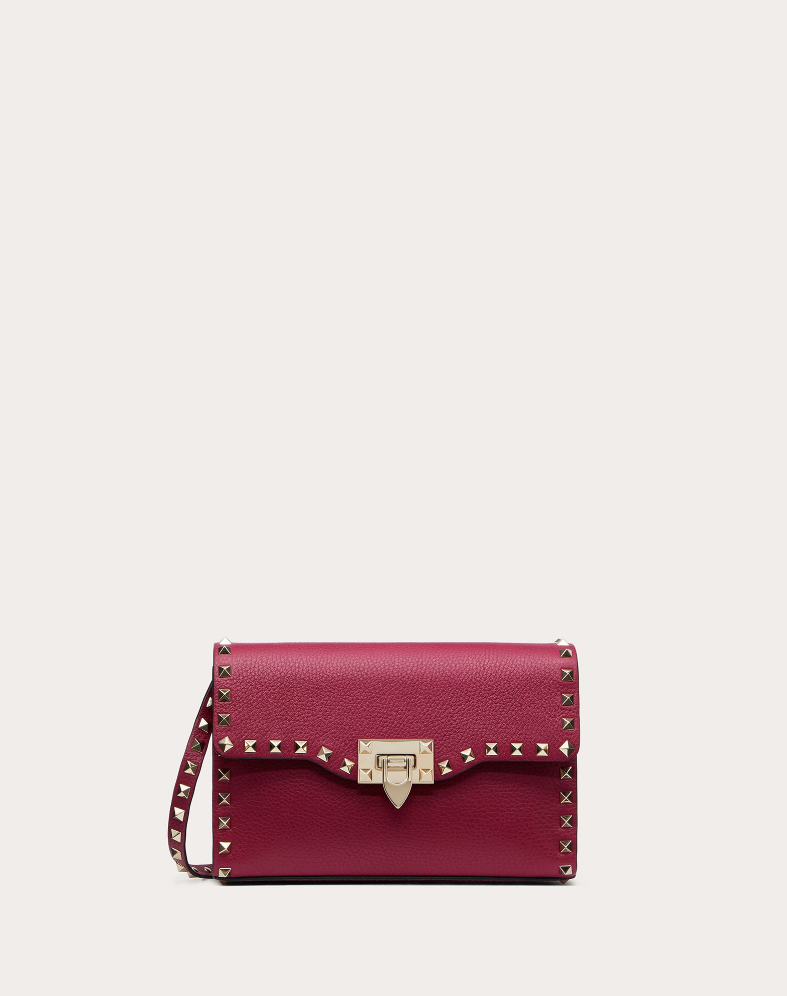 Valentino Garavani Small Rockstud Grainy Calfskin Crossbody Bag In ...