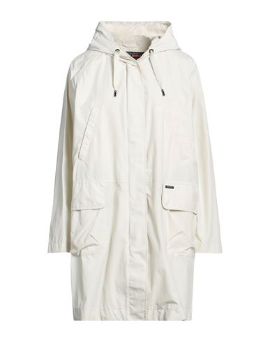 Woolrich Woman Overcoat & Trench Coat Ivory Size L Polyamide, Cotton In White