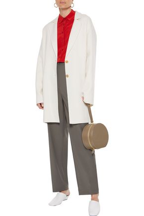 Click to view more detailed imagery on our partner's website Joseph Woman Sido Wool And Cashmere-Blend Felt Coat Ecru