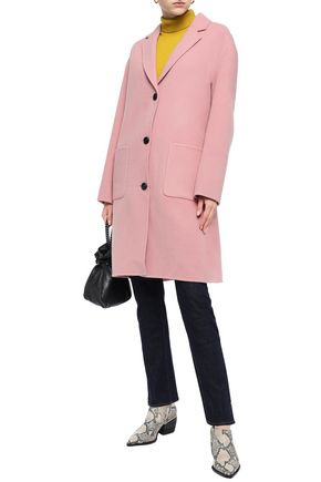 Diane Von Furstenberg Wool-blend Felt Coat In Baby Pink