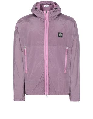 Stone island nylon outlet metal ripstop overshirt lavender