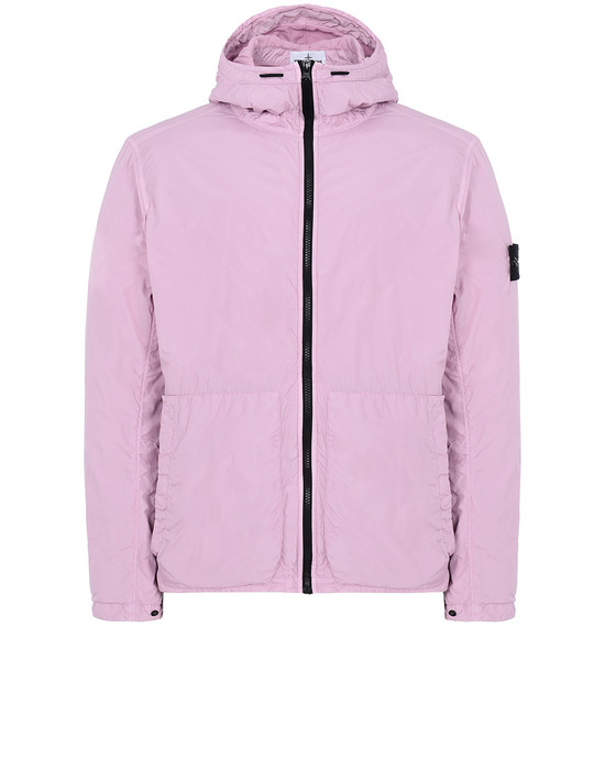 stone island garment dyed hooded zip shirt