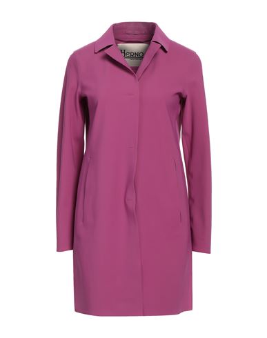 Herno Woman Overcoat Mauve Size 6 Polyamide, Elastane In Purple