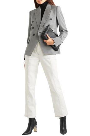 Stella Mccartney Double-breasted Houndstooth Wool-tweed Blazer In
